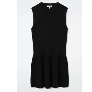 COS Black Sleeveless Knit Midi Dress